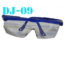 Очки защитные DJ-09 прозрачные антизапотевающие синяя оправа